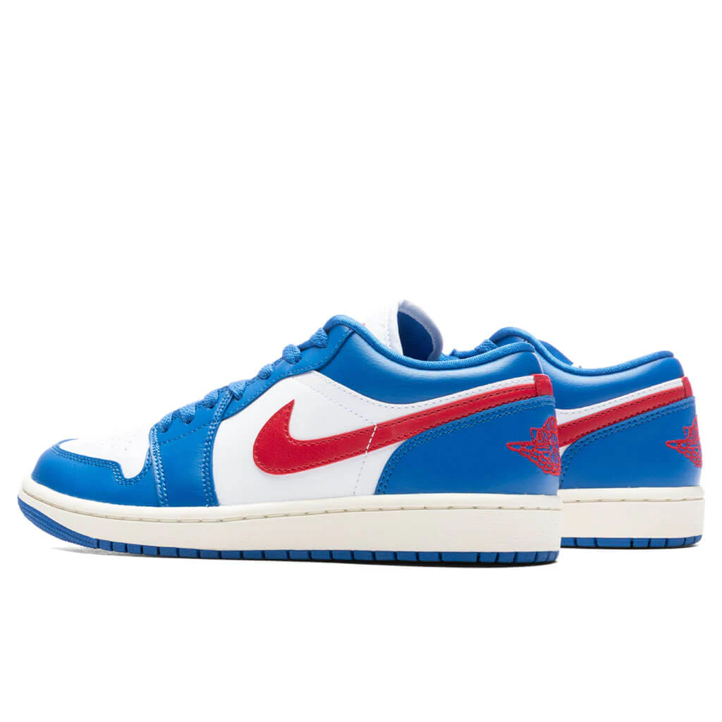 Women's Air Jordan 1 Low - Sport Blue/Gym Red/White - Image 3