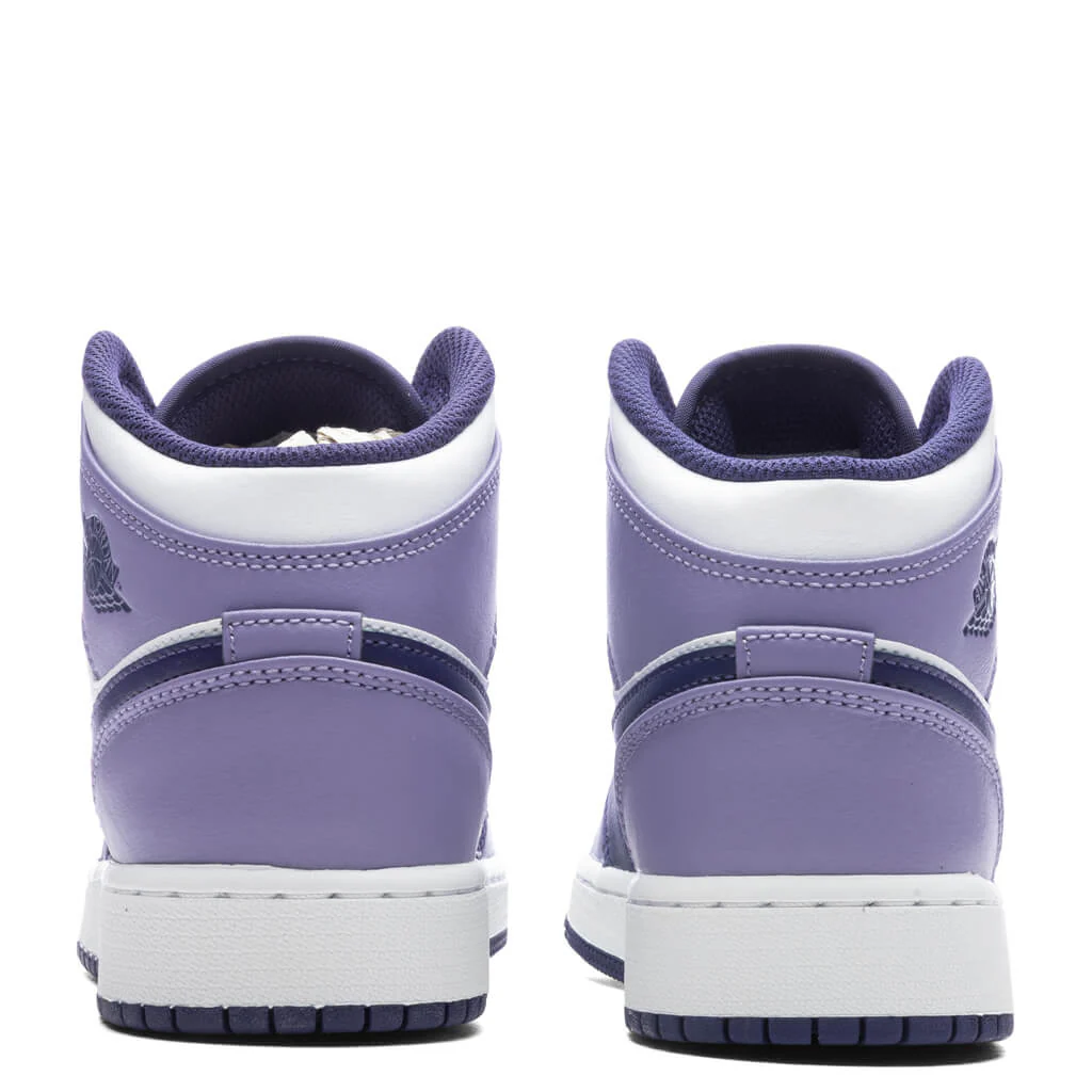 Air Jordan 1 Mid (GS) - Sky J Purple/Sky J Purple/White - Image 4