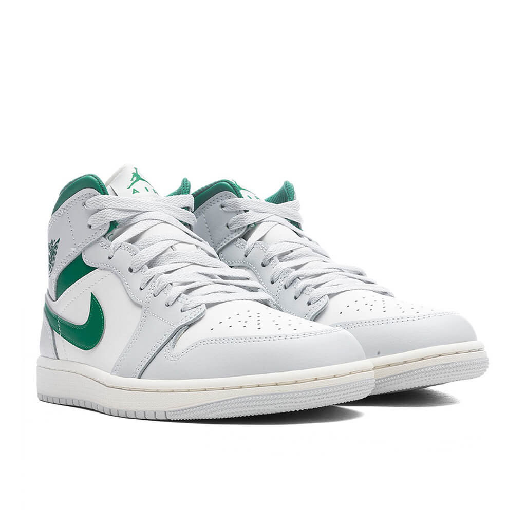 Air Jordan 1 Mid (GS) - Summit White/Pine Green/Pure Platinum - Image 2