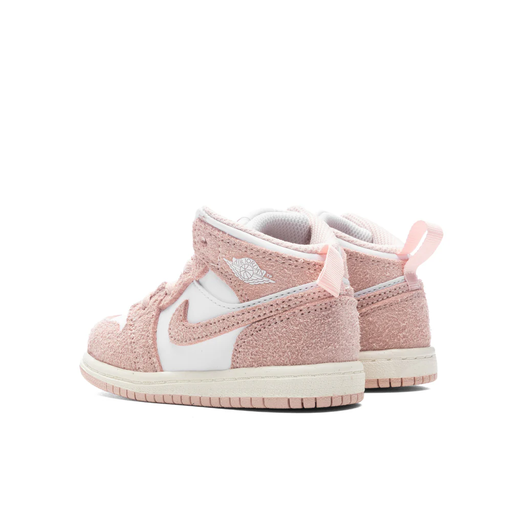 Air Jordan 1 Mid SE (TD) - White/Legend Pink/Sail - Image 3