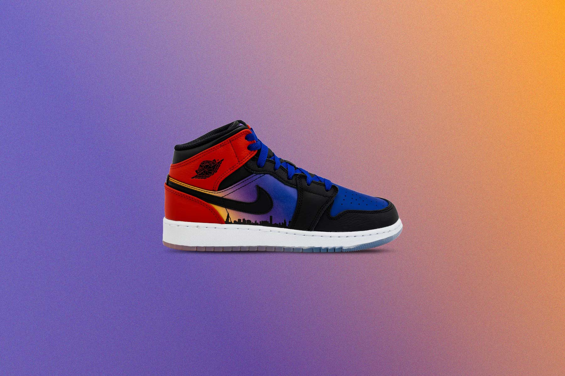 Air Jordan 1 Mid SS Skyline (GS) - Concord/Black/University Red - Image 2