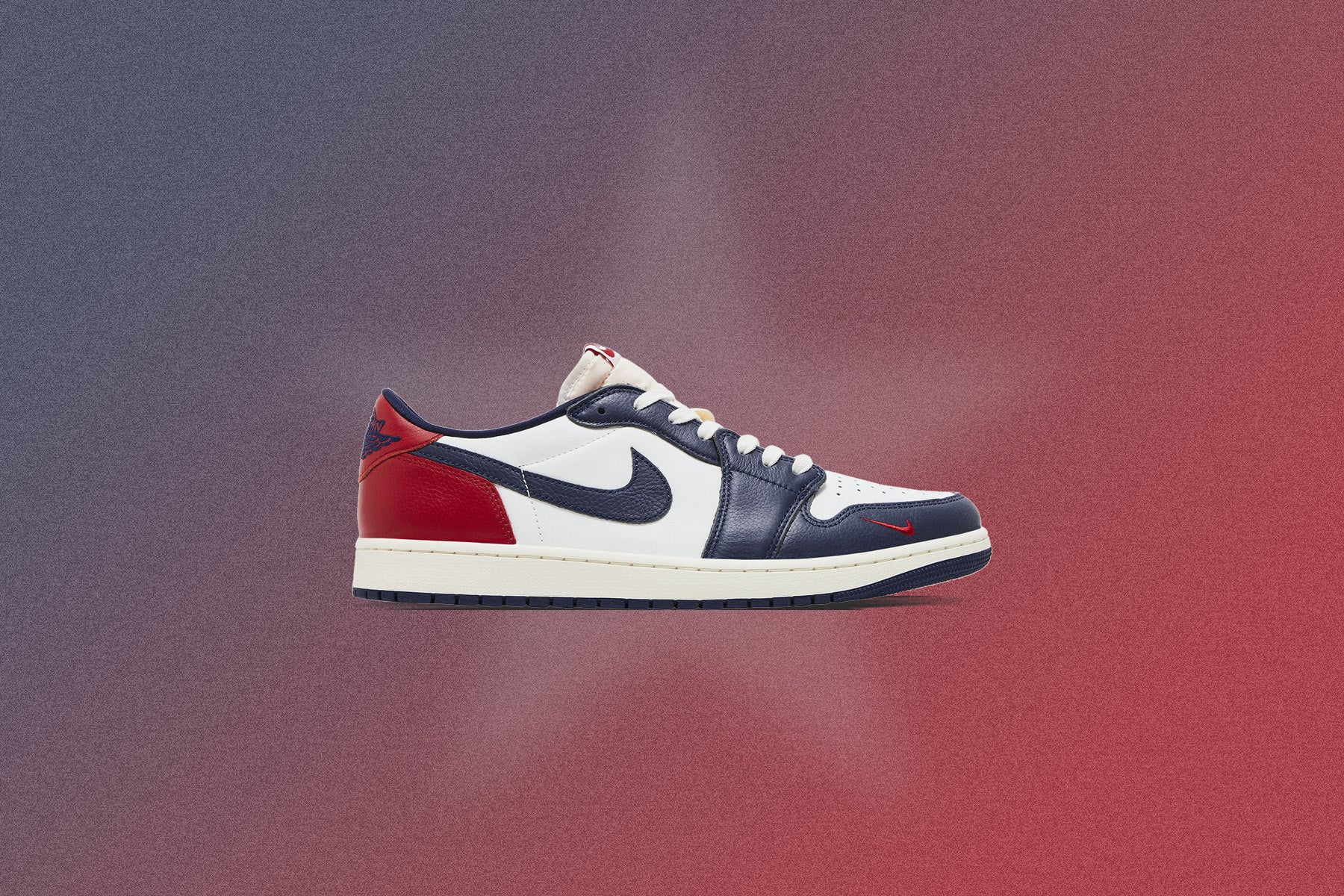 Air Jordan 1 Retro Low OG 'Howard University' - Summit White/Gym Red/Midnight Navy - Image 5
