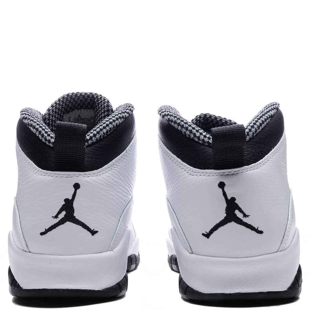 Air Jordan 10 Retro 'Steel' - White/Black/Light Steel Grey/Dark Powder Blue - Image 4