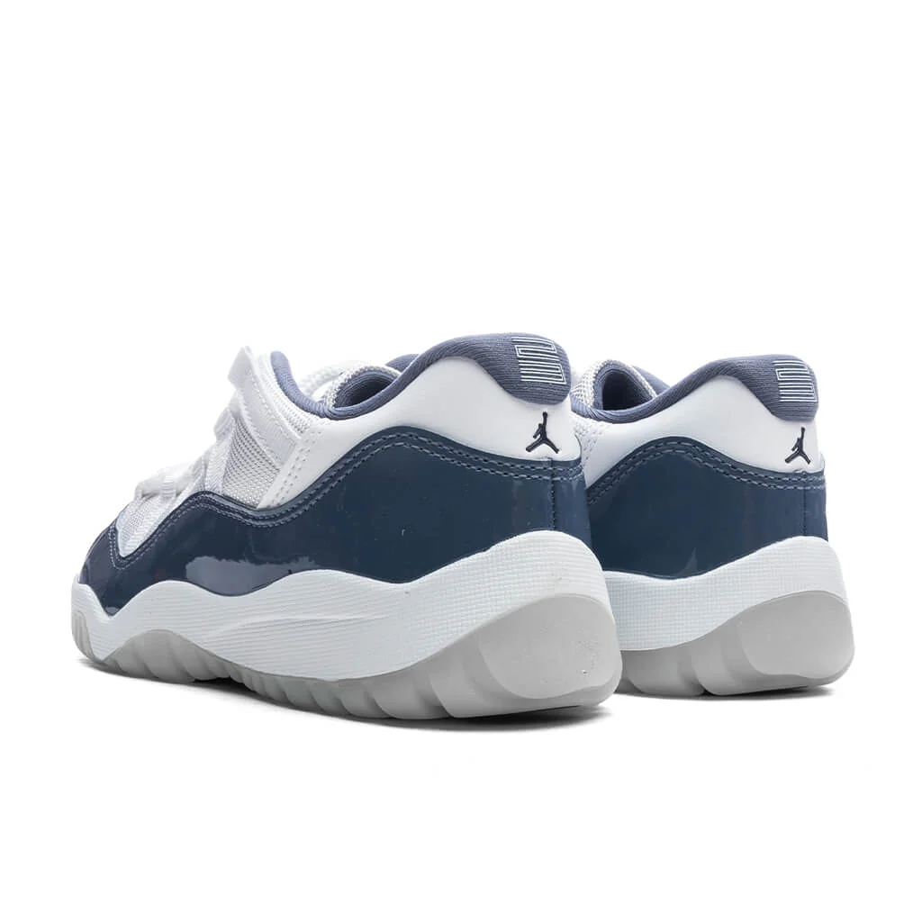 Air Jordan 11 Retro Low (GS) - White/Midnight Navy/Diffused Blue - Image 3