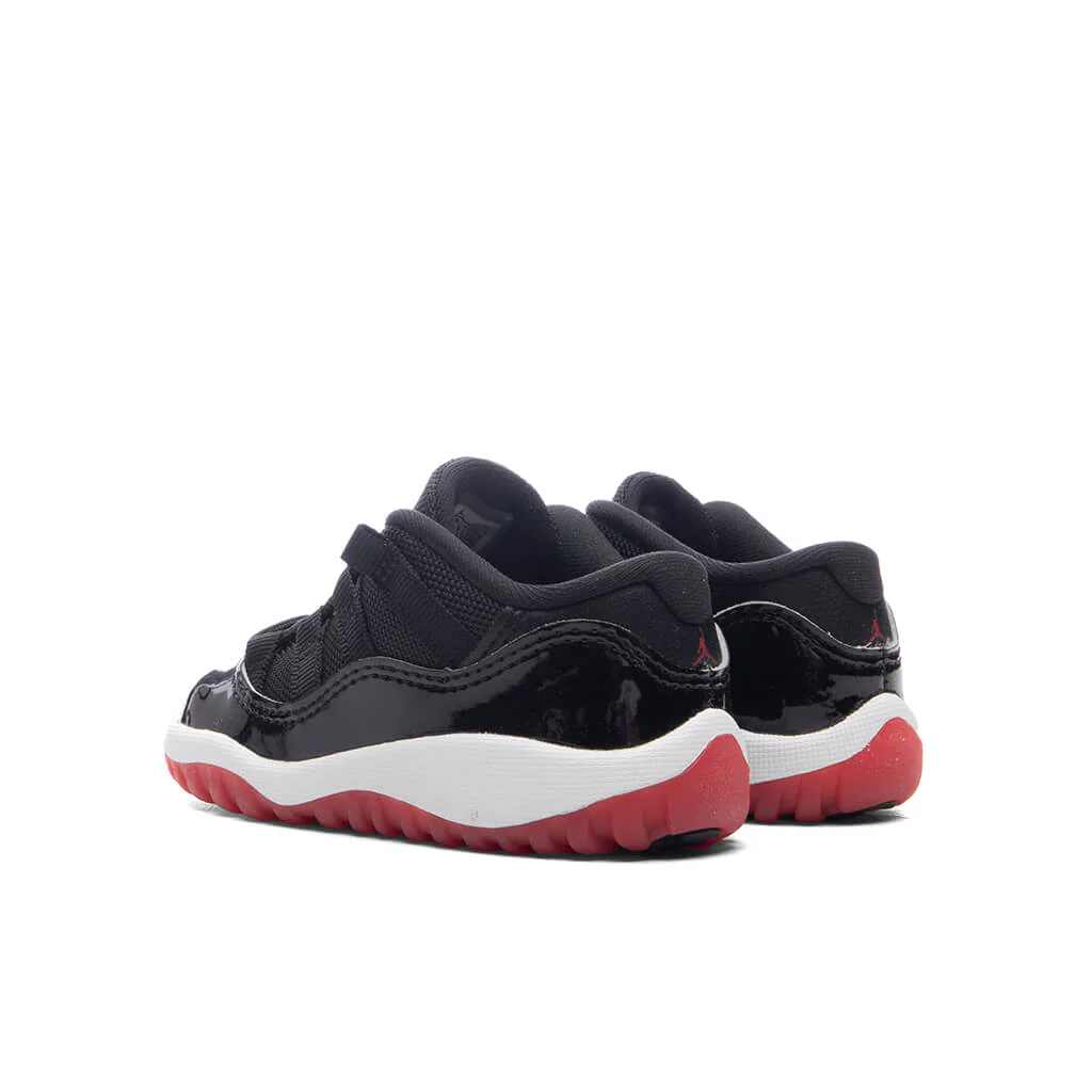Air Jordan 11 Retro Low 'Bred' (TD) - Black/Varsity Red/White - Image 3
