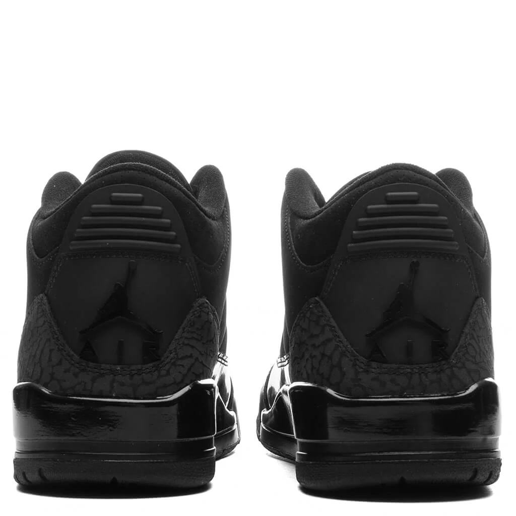 Air Jordan 3 Retro 'Black Cat' - Black/Dark Charcoal/White - Image 4