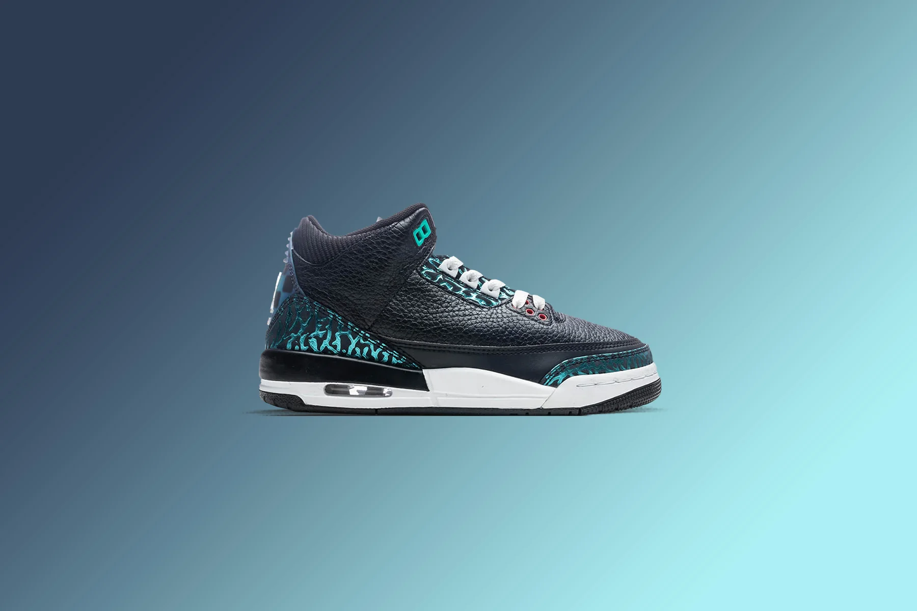 Air Jordan 3 Retro (GS) 'Moto' - Black/Siren Red/Hyper Jade - Image 5