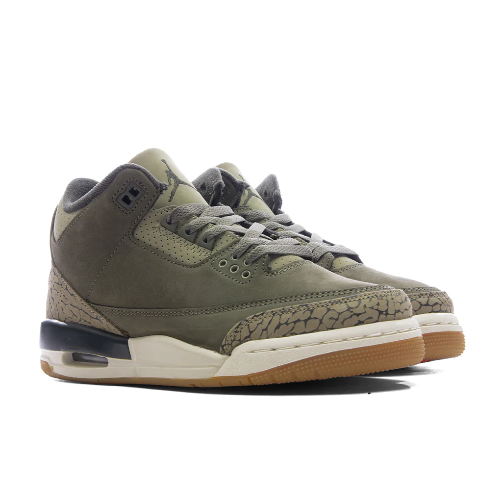 Air Jordan 3 Retro 'Family Affair' (GS) - Medium Olive/Neutral Olive/Sequoia - Image 2