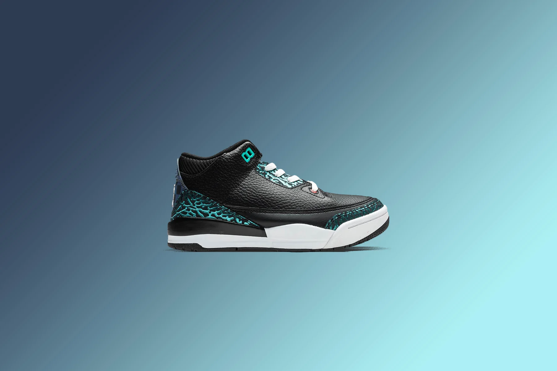 Air Jordan 3 Retro (PS) 'Moto' - Black/Siren Red/Hyper Jade - Image 5