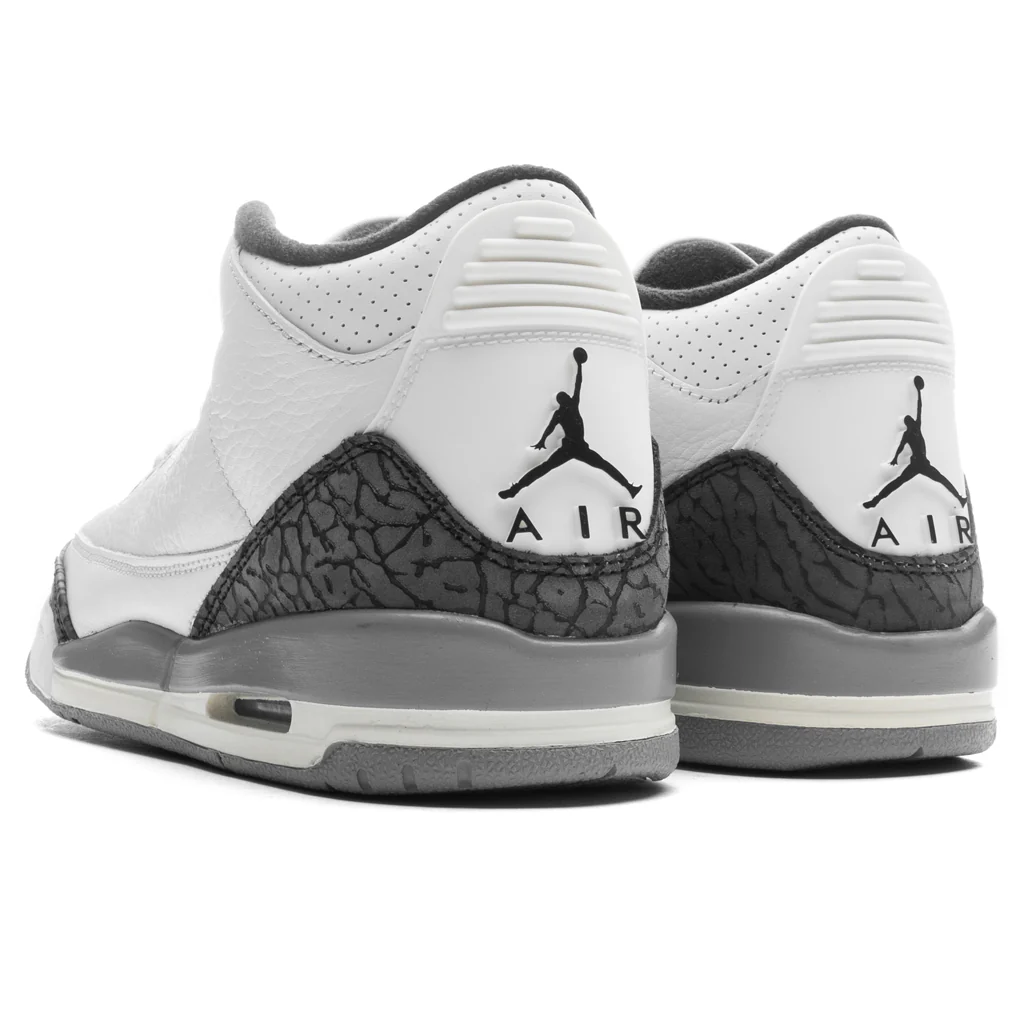 Air Jordan 3 Retro (PS) - Summit White/Fire Red/Cement Grey - Image 3