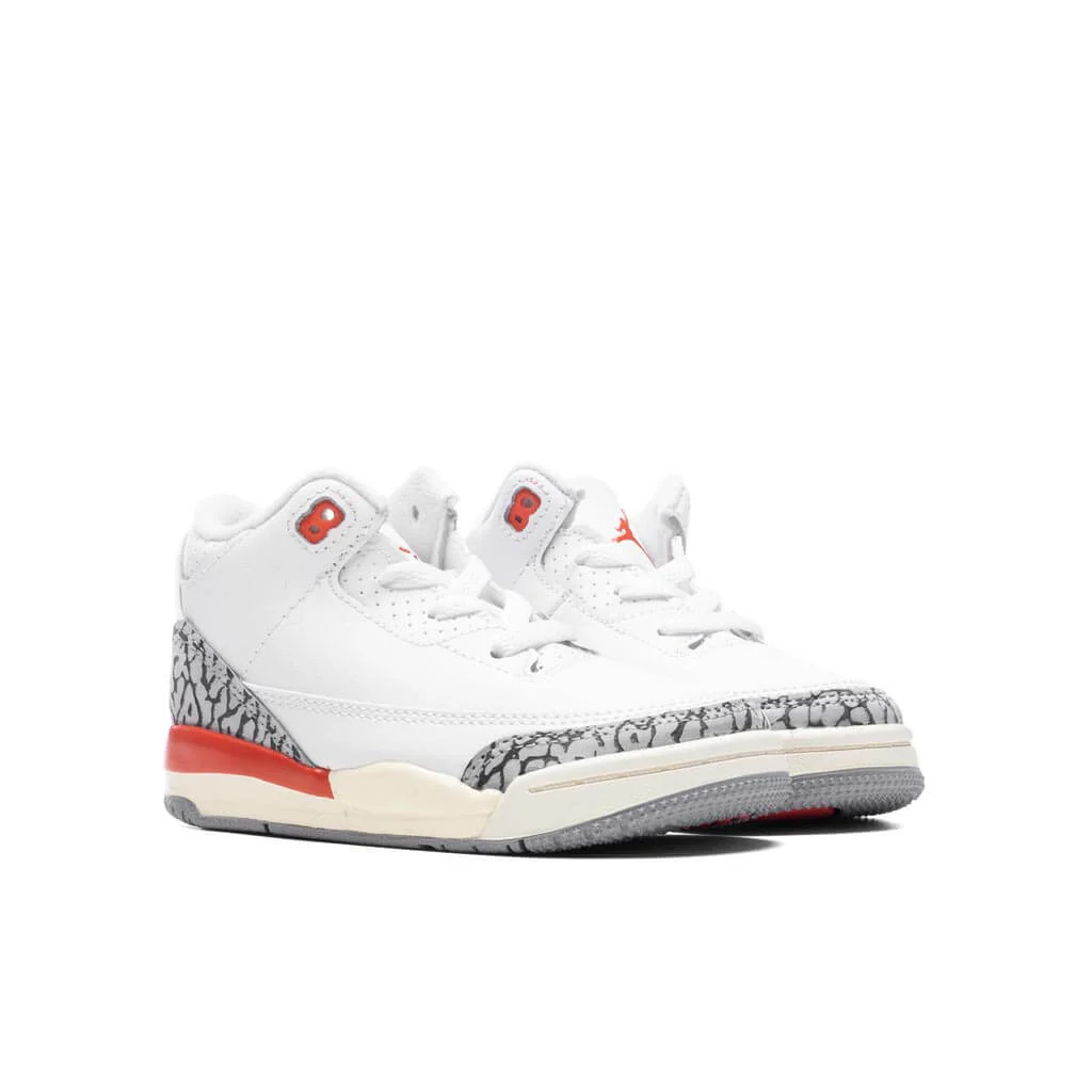 Air Jordan 3 Retro (TD) 'Georgia Peach' - White/Cosmic Clay/Sail - Image 2