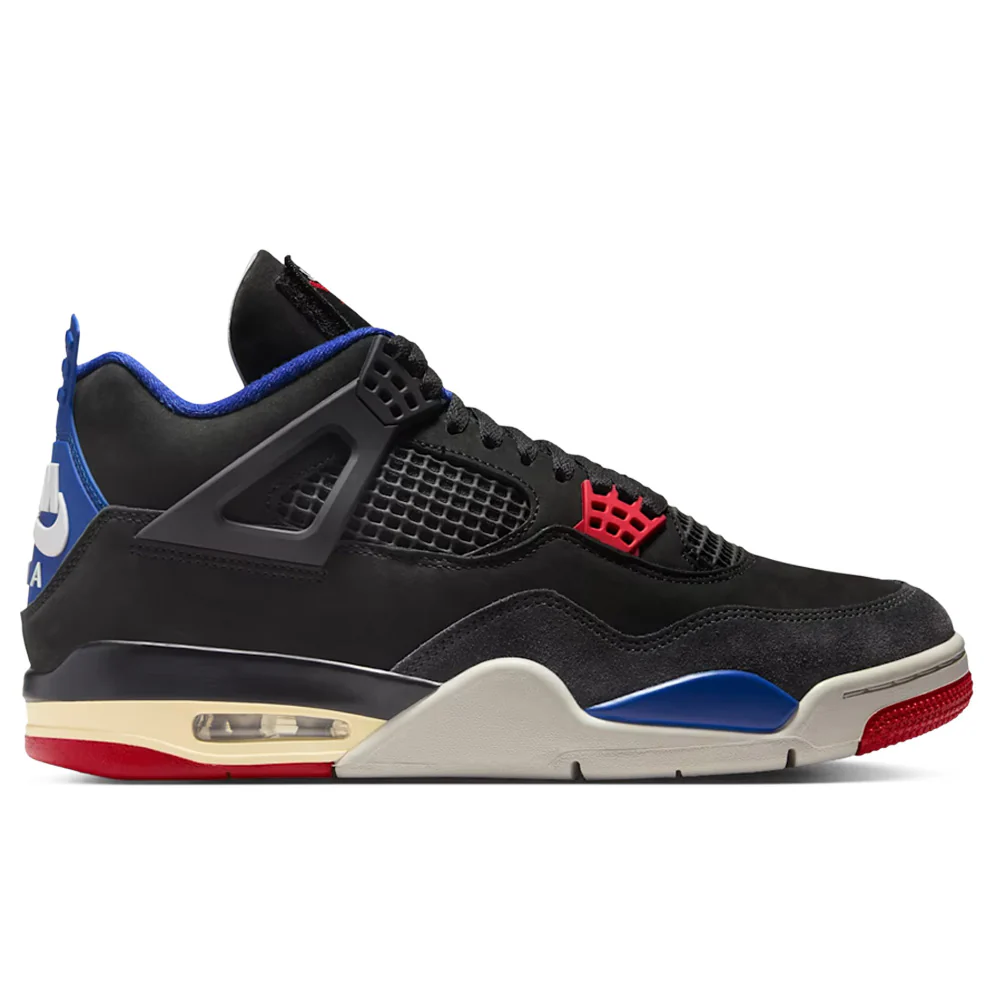 Air Jordan 4 Retro 'Rare Air' - Black/Fire Red/Deep Royal Blue