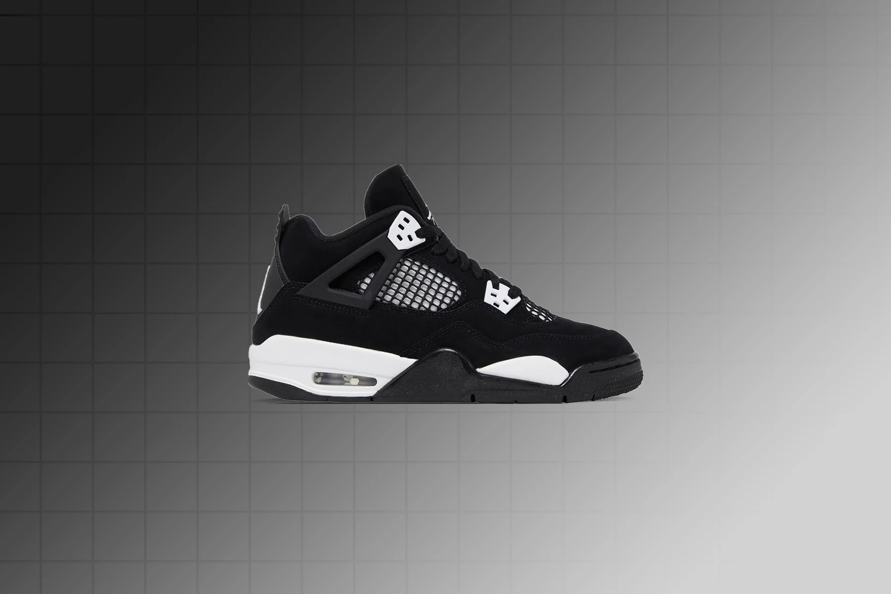 Air Jordan 4 Retro (GS) 'White Thunder' - Black/White - Image 2