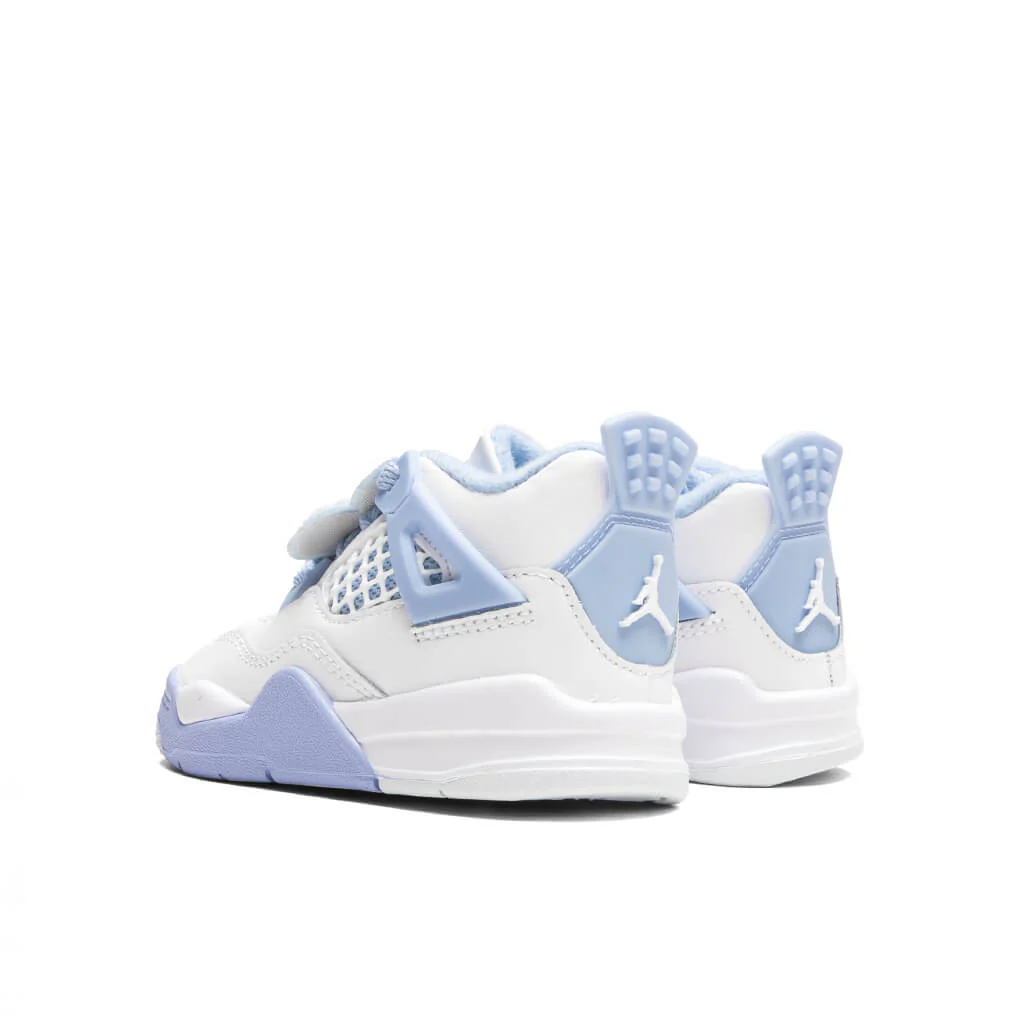 Air Jordan 4 Retro 'Aluminum' (TD) - White/Aluminum/Blue Tint/Oil Green - Image 3