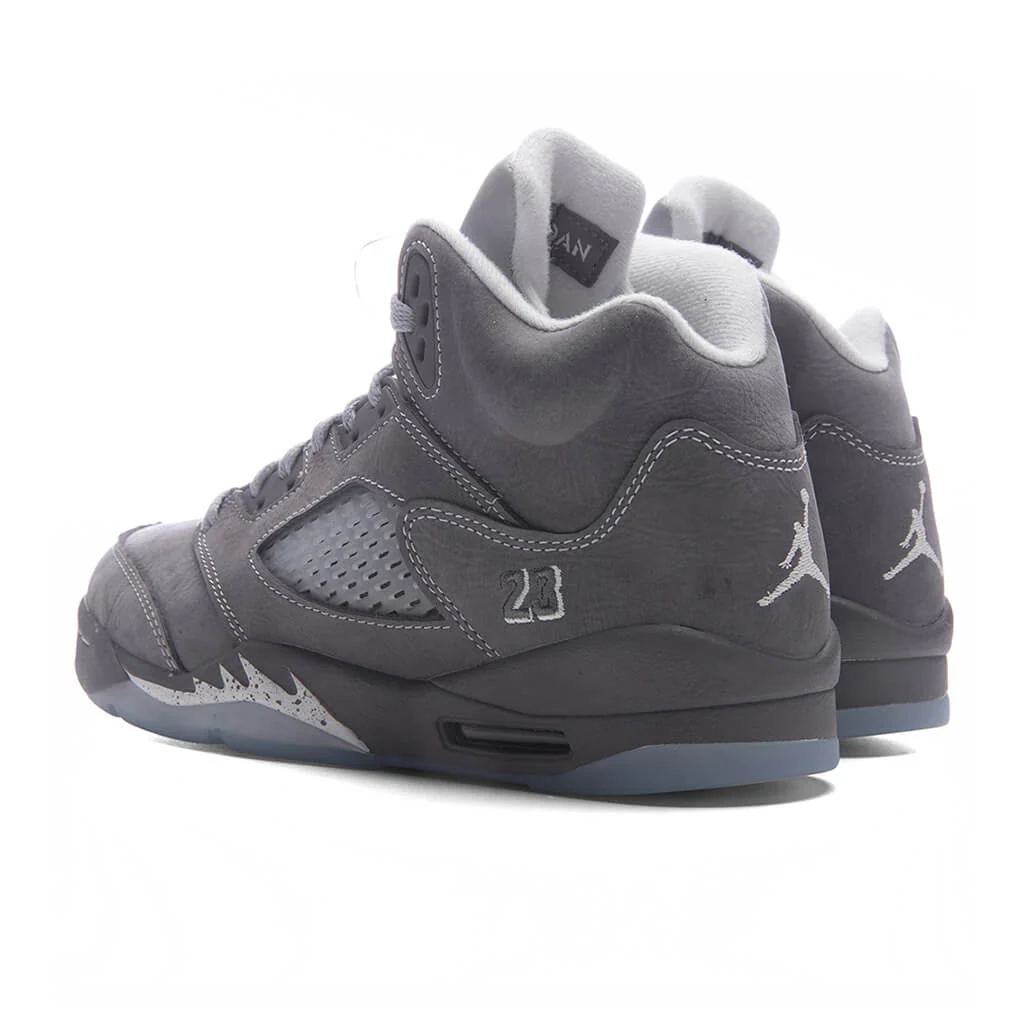 Air Jordan 5 Retro 'Wolf Grey' (GS) - Light Graphite/White/Wolf Grey - Image 3