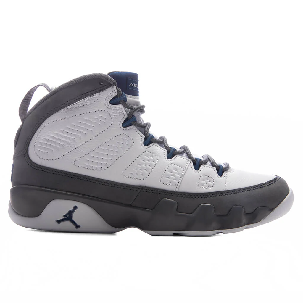 Air Jordan 9 Retro 'Flint Grey' - White/French Blue/Flint Grey