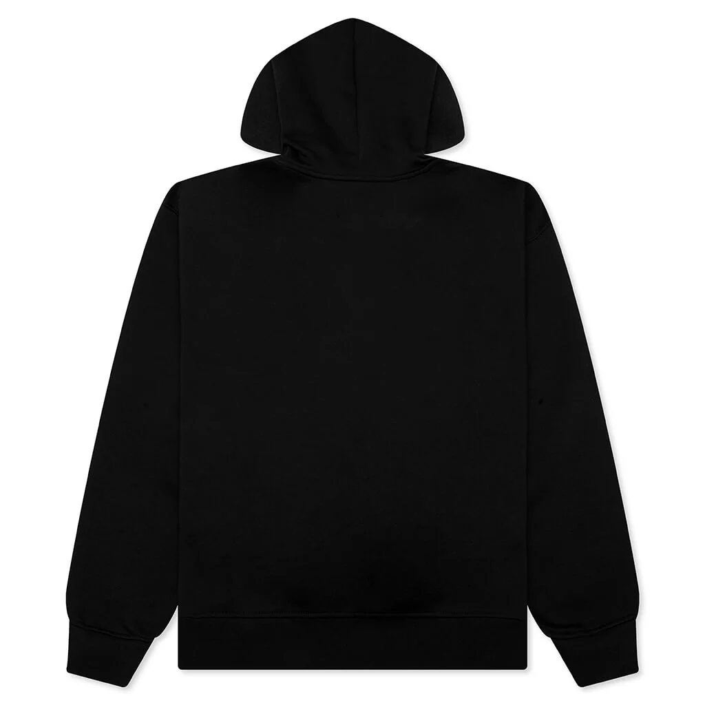 Brooklyn Fleece Pullover Hoodie - Black/White - Image 2