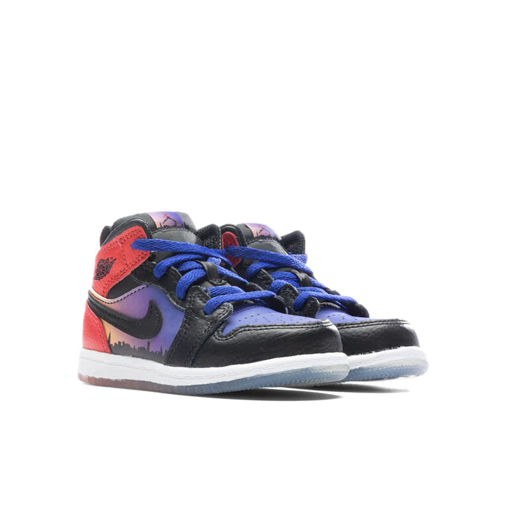Jordan 1 Mid SS Skyline (TD) - Concord/Black/University Red - Image 2
