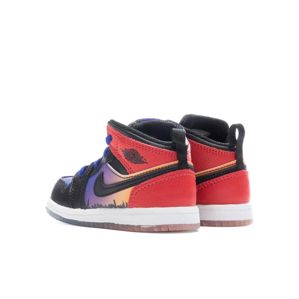 Jordan 1 Mid SS Skyline (TD) - Concord/Black/University Red - Image 3