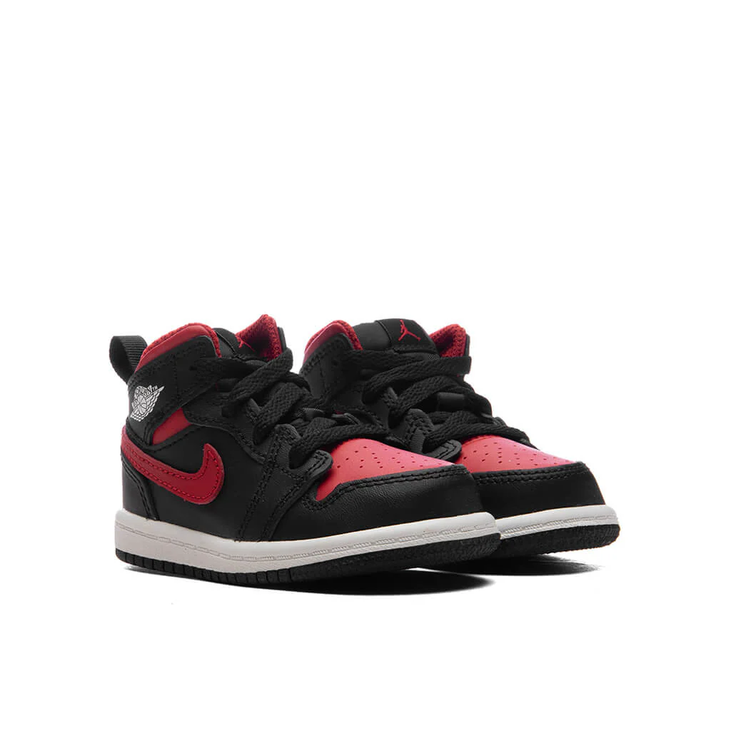 Jordan 1 Mid (TD) - Black/Varsity Red/Summit White - Image 2