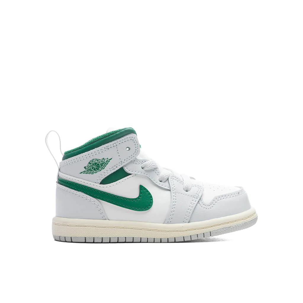 Jordan 1 Mid (TD) - Summit White/Pine Green/Pure Platinum
