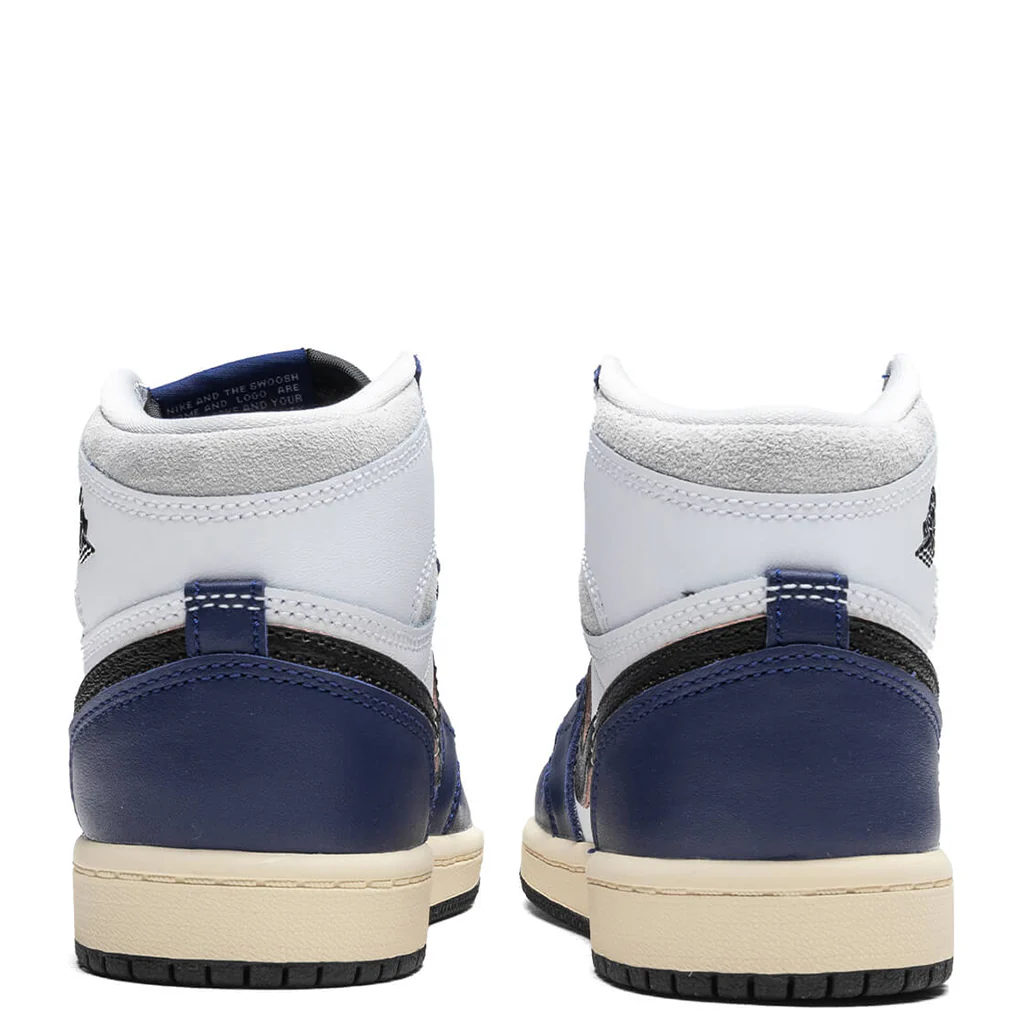 Air Jordan 1 Retro High OG 'Rare Air' (PS) - White/Black/Neutral Grey/Deep Royal Blue - Image 4