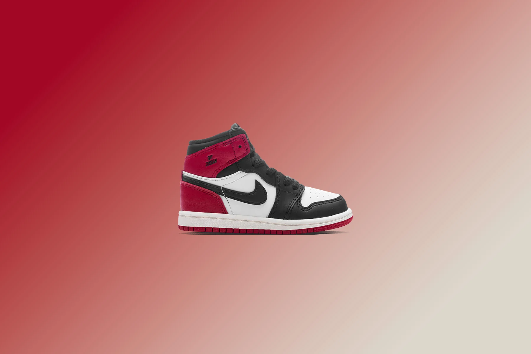 Air Jordan 1 Retro High OG 'Black Toe Reimagined' (TD) - White/Black/Varsity Red/Sail - Image 5