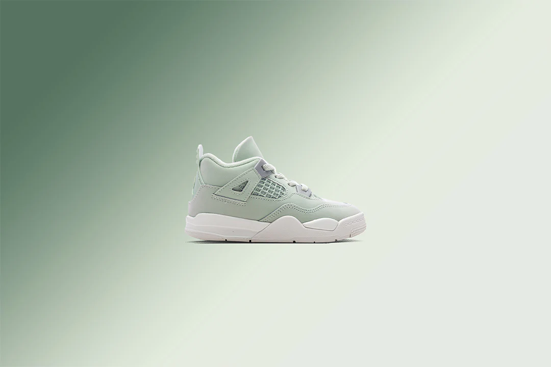 Air Jordan 4 Retro 'Abundance' (TD) - Seafoam/Sail/Metallic Silver - Image 5