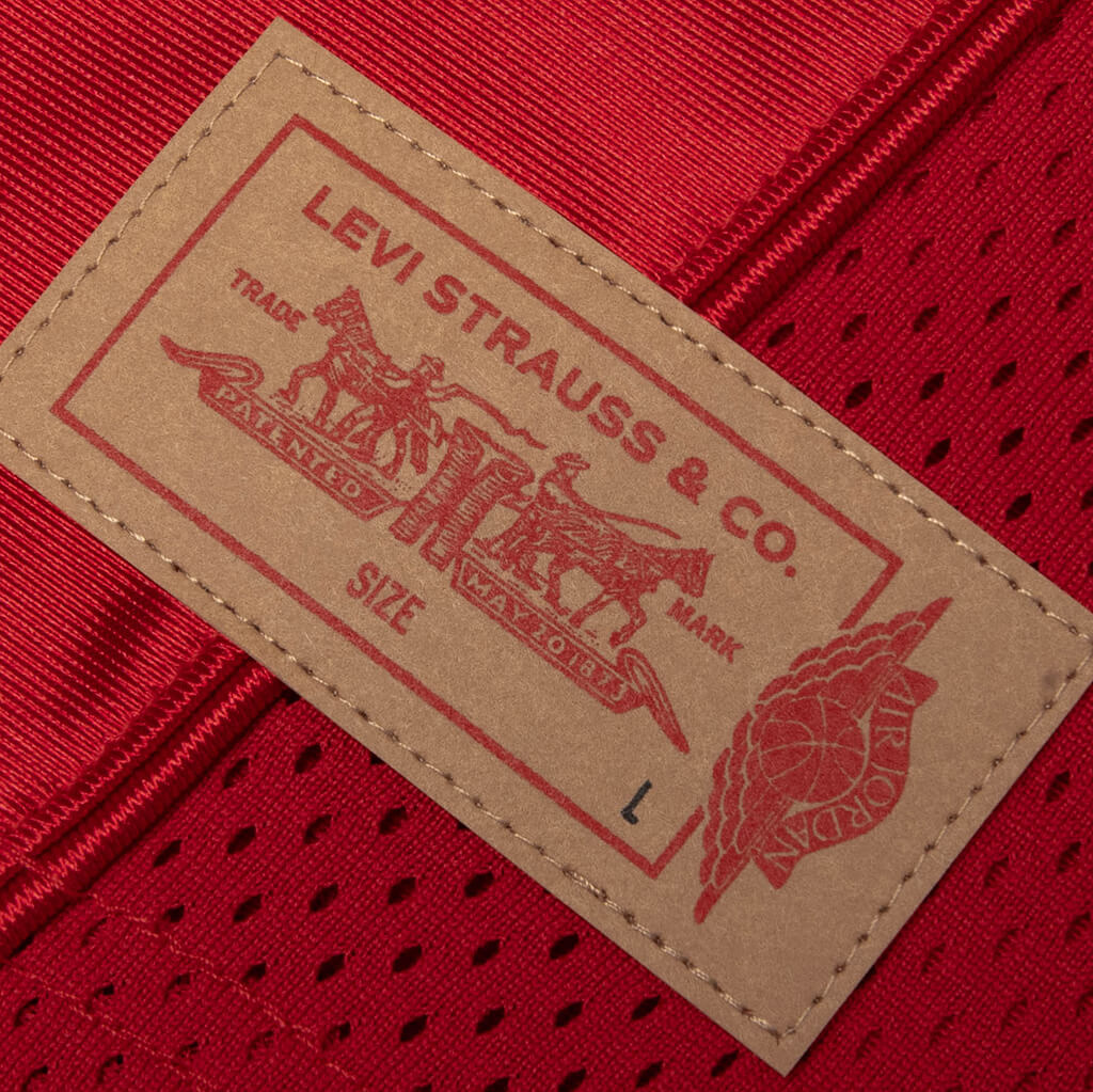 Jordan x Levi's Jersey - Gym Red/Black/Pale Ivory - Image 4