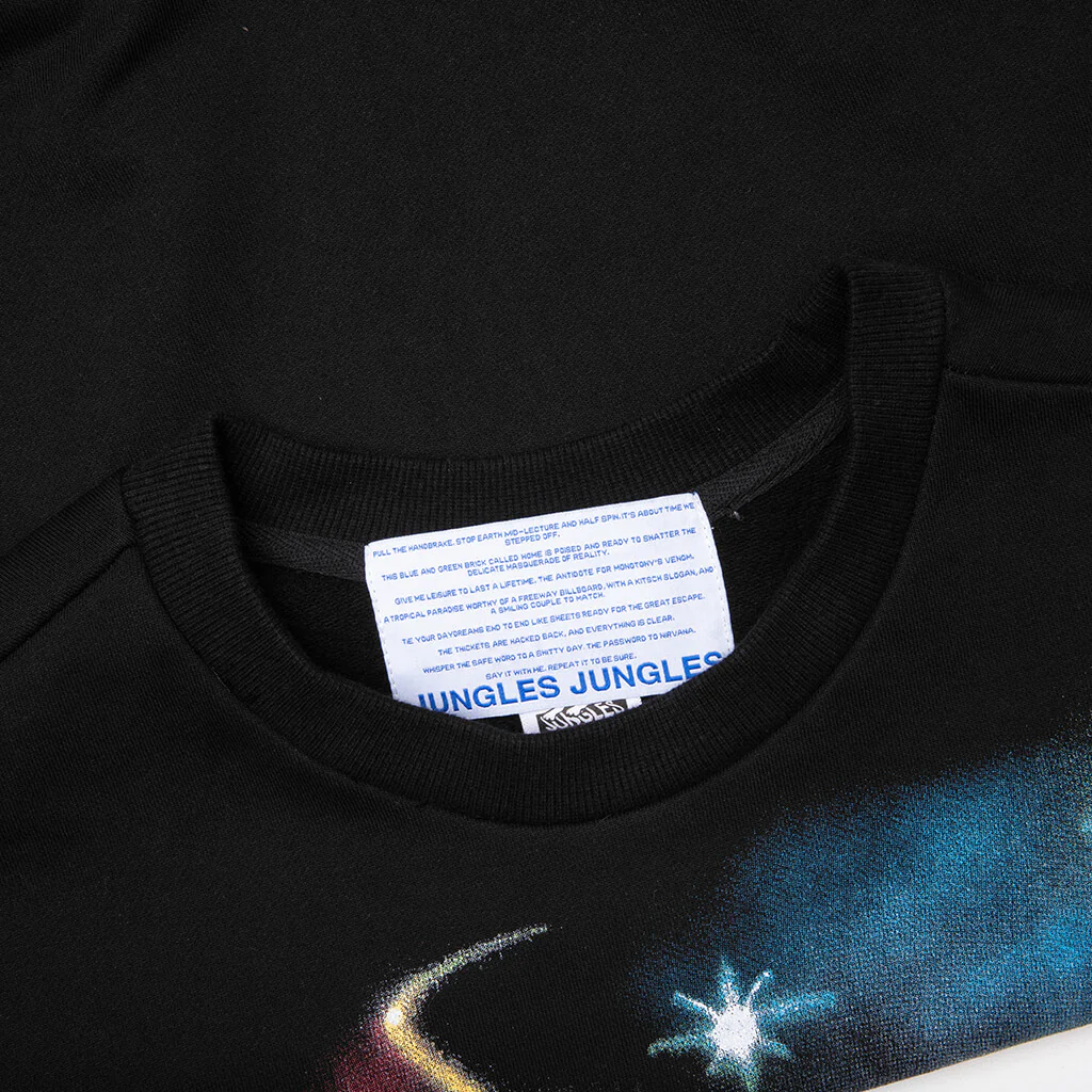 Anxiety Airbrush Crew Neck - Black - Image 3