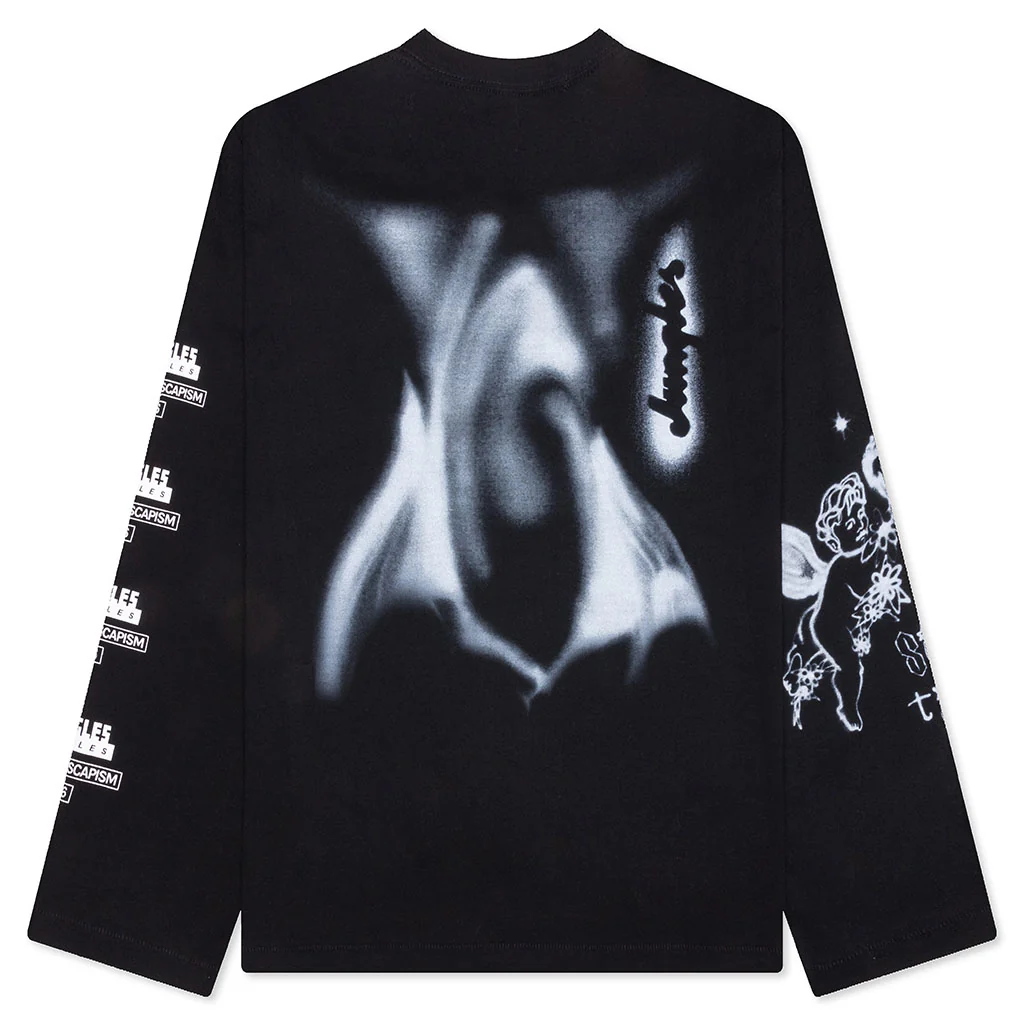 Escapism Long Sleeve Tee - Black - Image 2