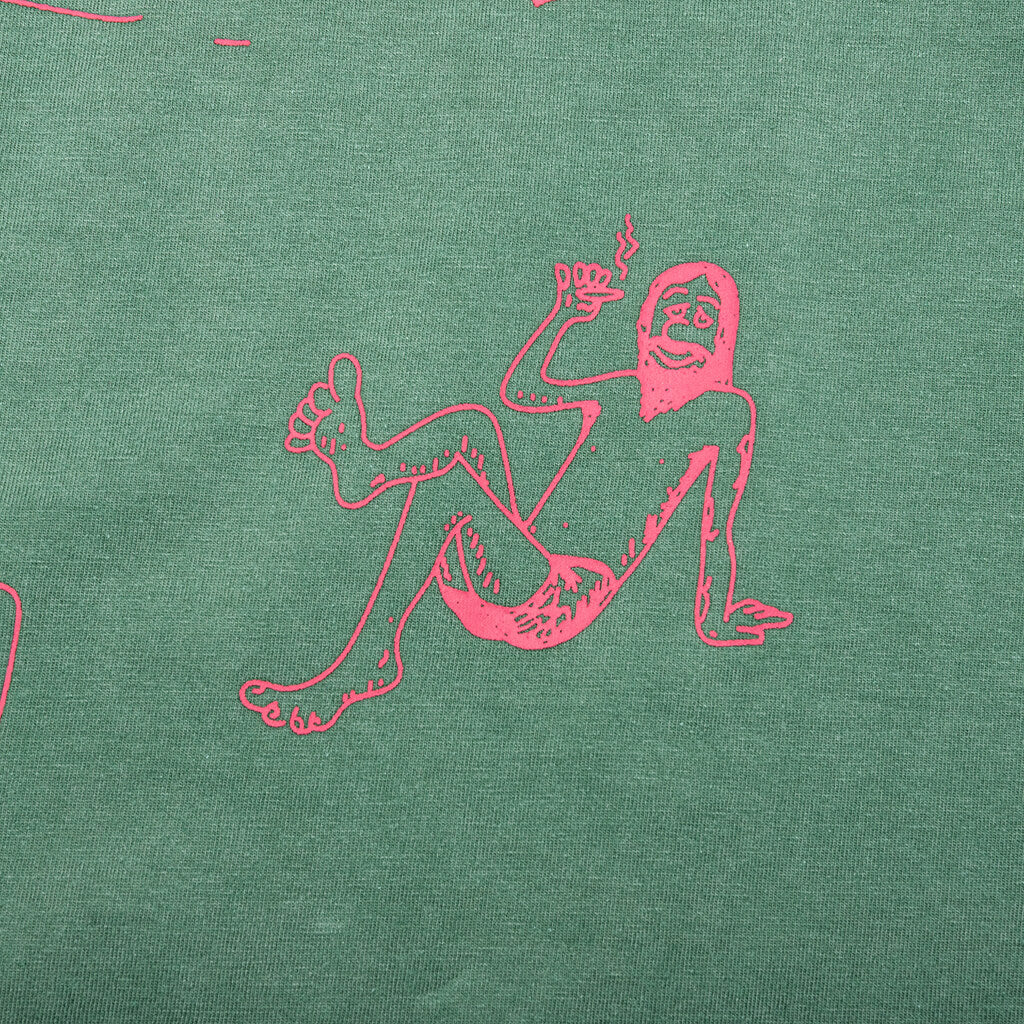 Good Morning Cops Vintage Wash Tee - Washed Green - Image 5