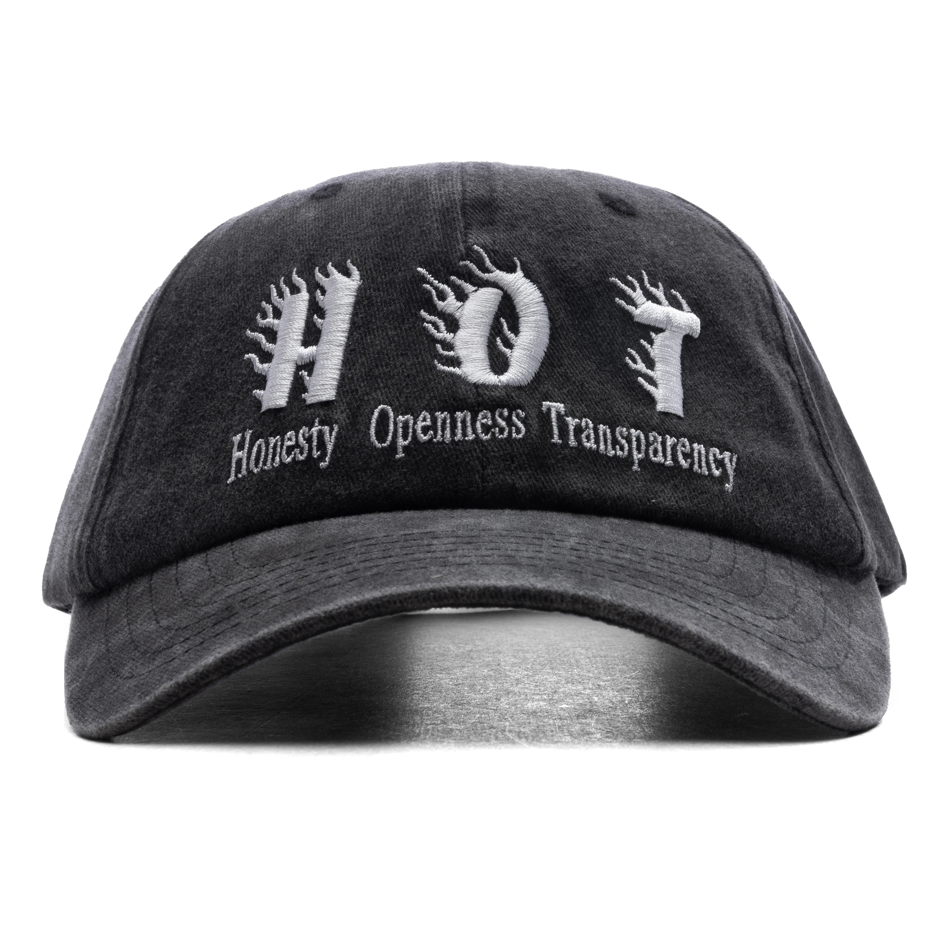Hot Distressed Cap - Washed Black