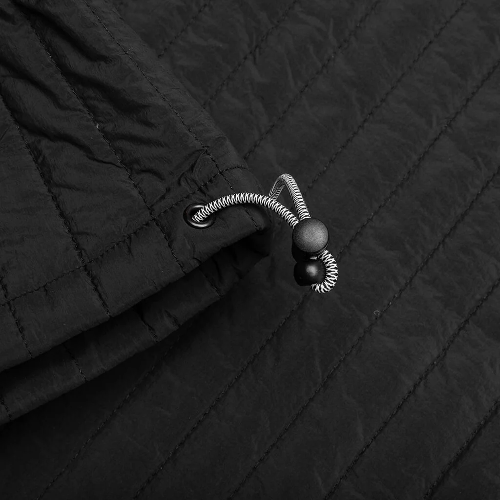 Patches Quilted Zip Hoodie - Black - Image 4