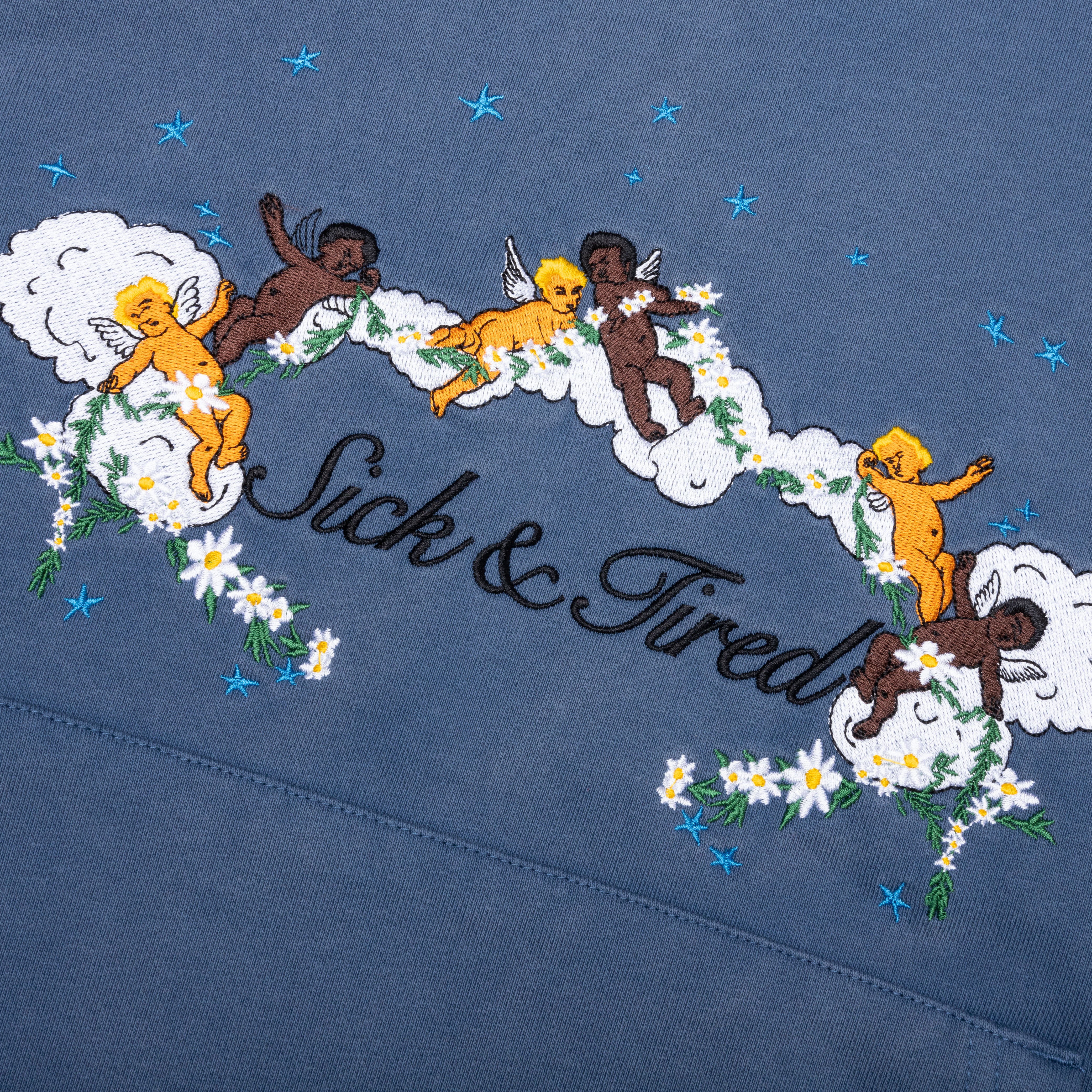 Sick And Tired Vintage Hoodie - Blue - Image 3