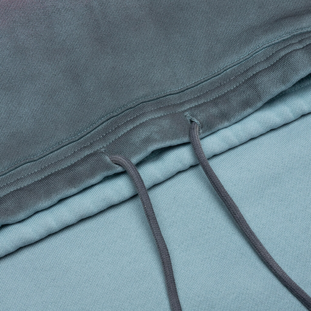 Spray Dyed Hoodie - Blue/Rose - Image 5