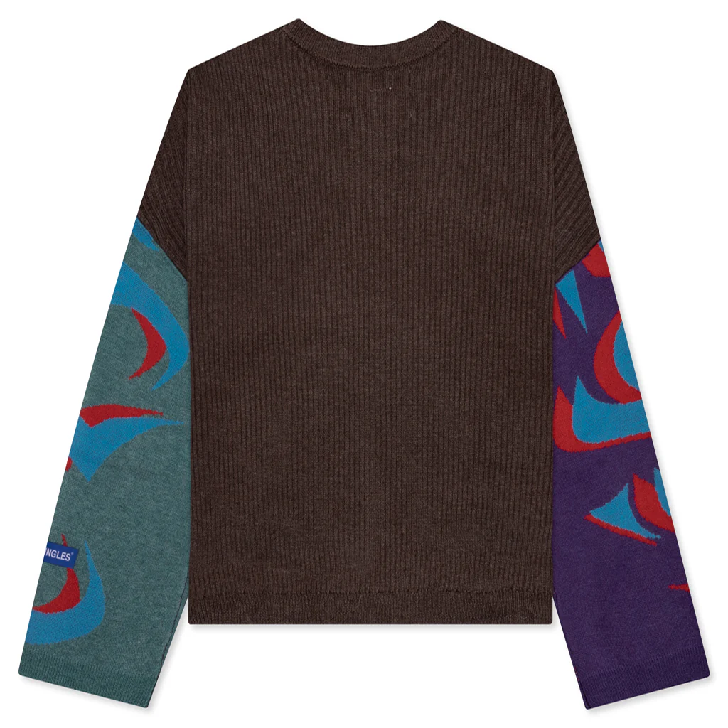 Tribal Knit Sweater - Brown - Image 2