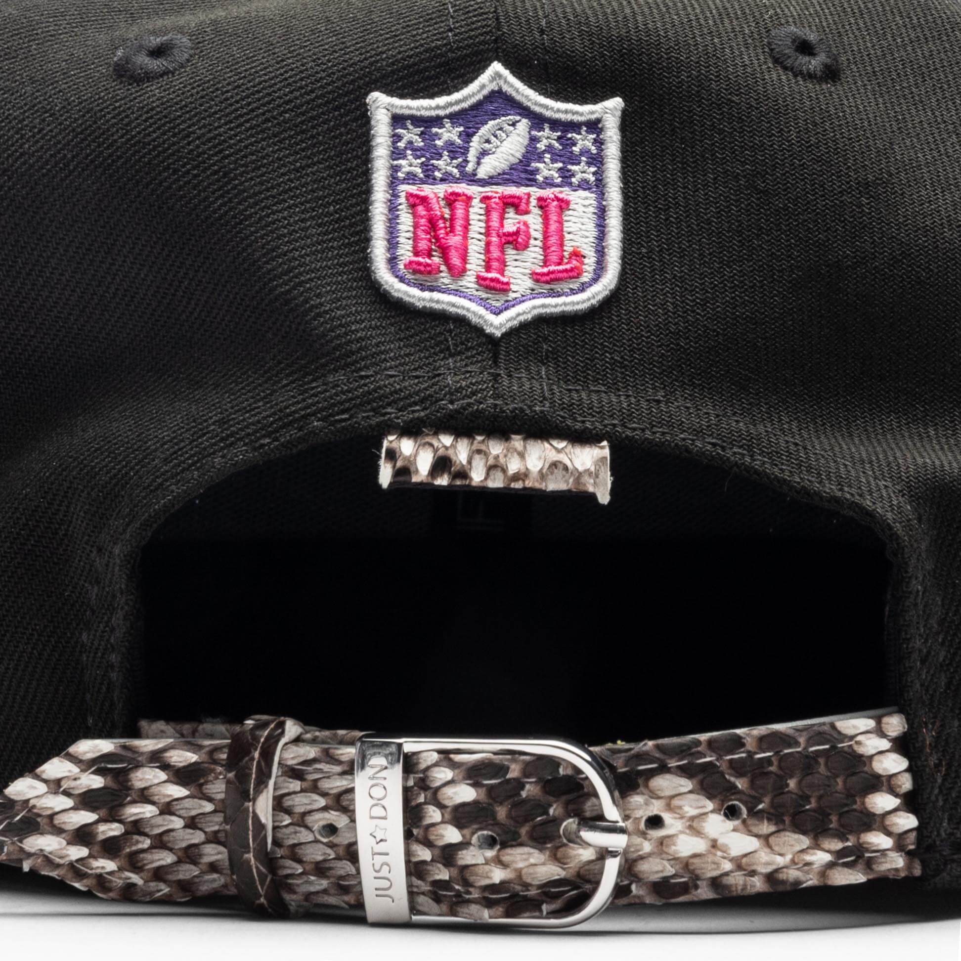 Just Don x Usher Super Bowl LVIII 9FIFTY Snapback Hat - Black/Natural Python - Image 6