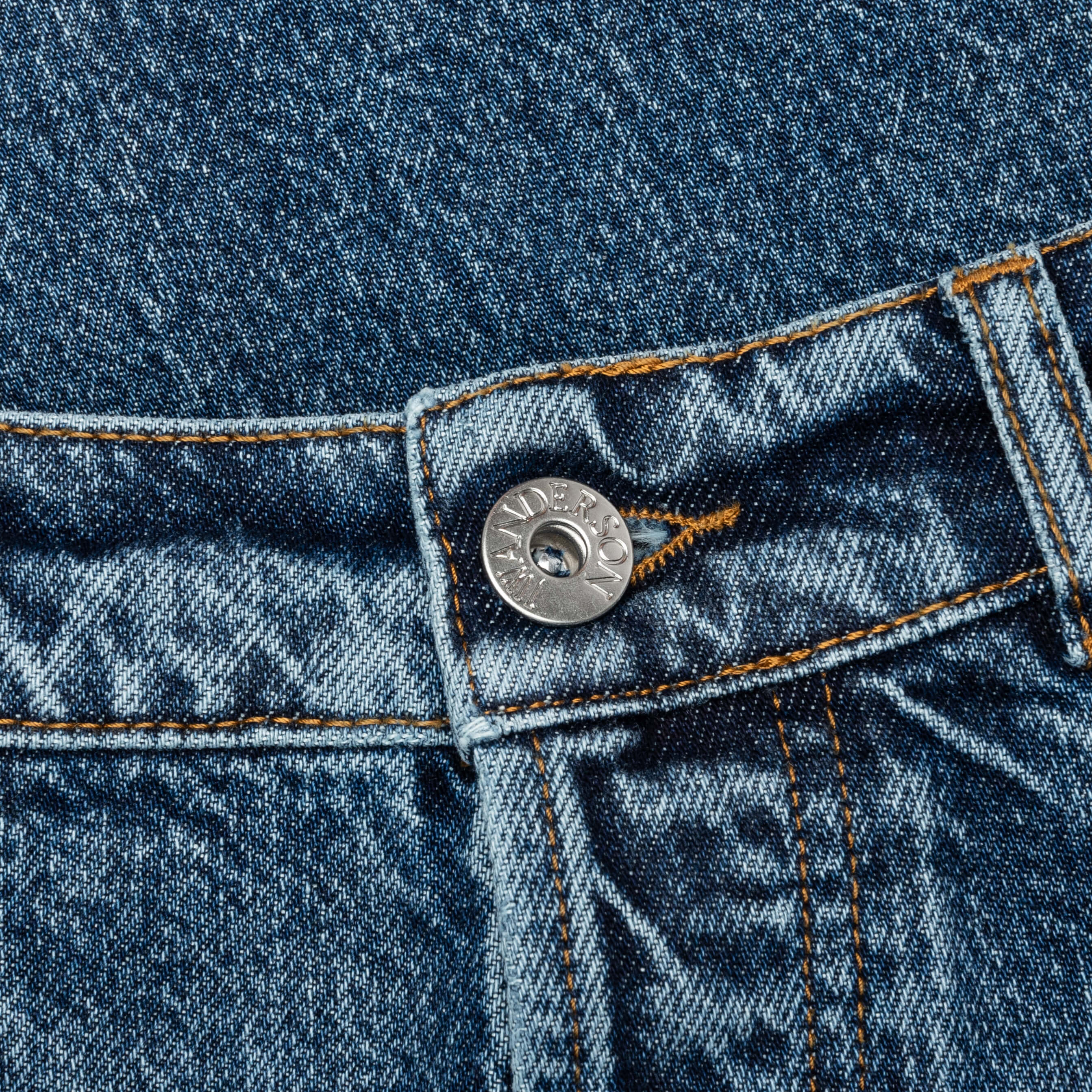 5 Pocket Straight Leg Trousers - Mid Blue - Image 4