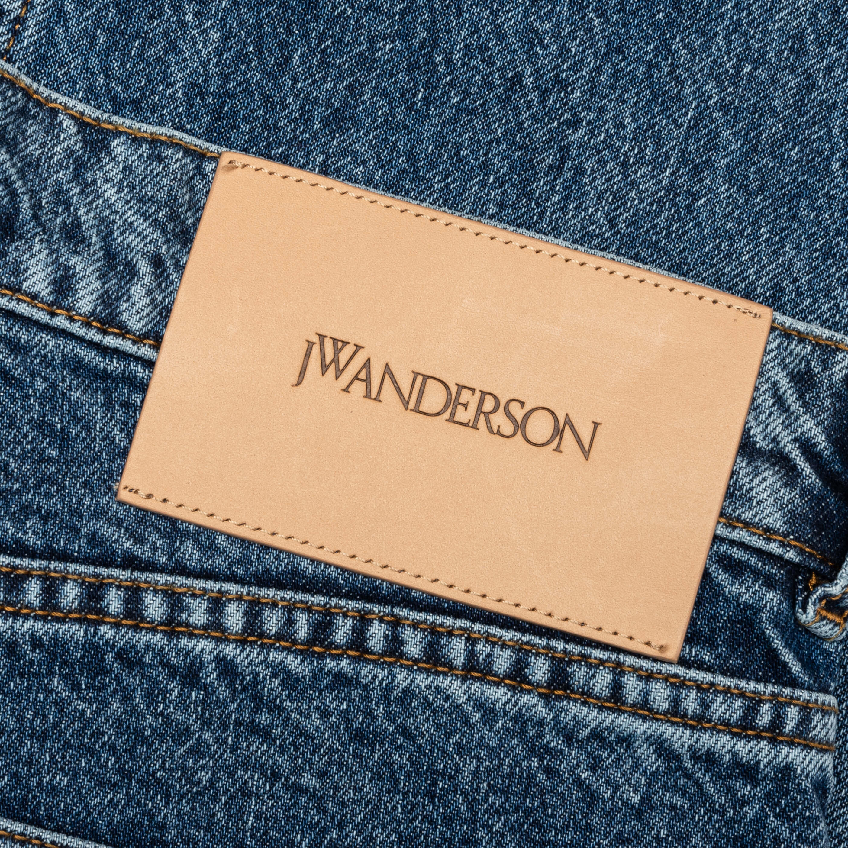 5 Pocket Straight Leg Trousers - Mid Blue - Image 5