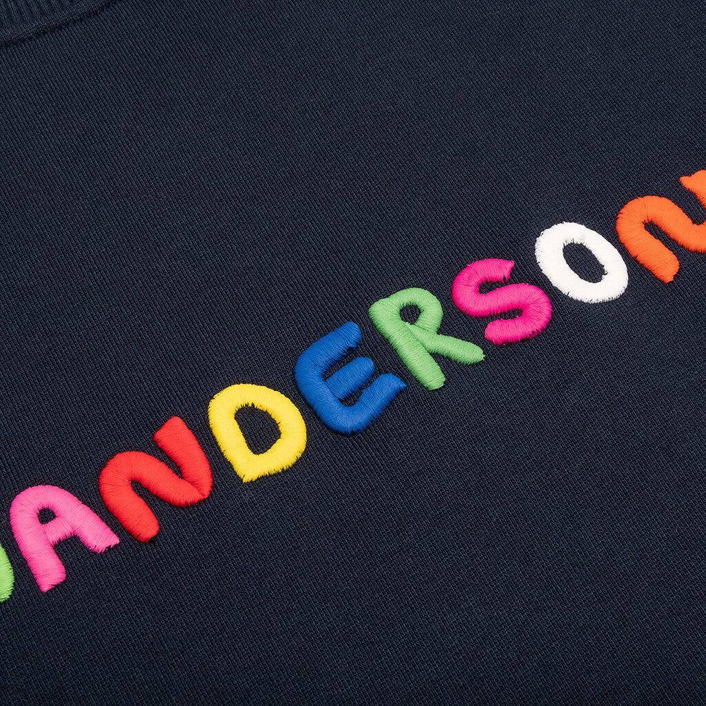 Logo Embroidery Sweatshirt - Navy - Image 3