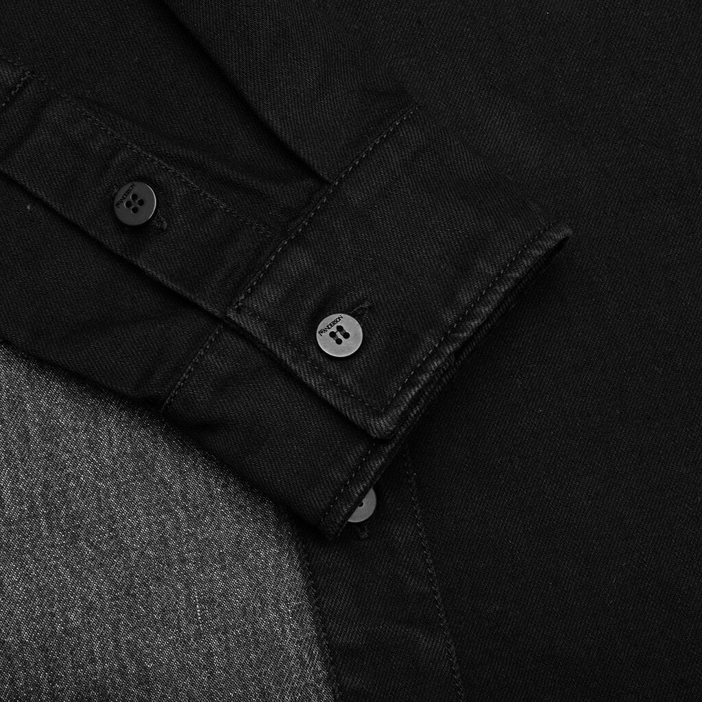 Patchwork Overshirt - Black - Image 5
