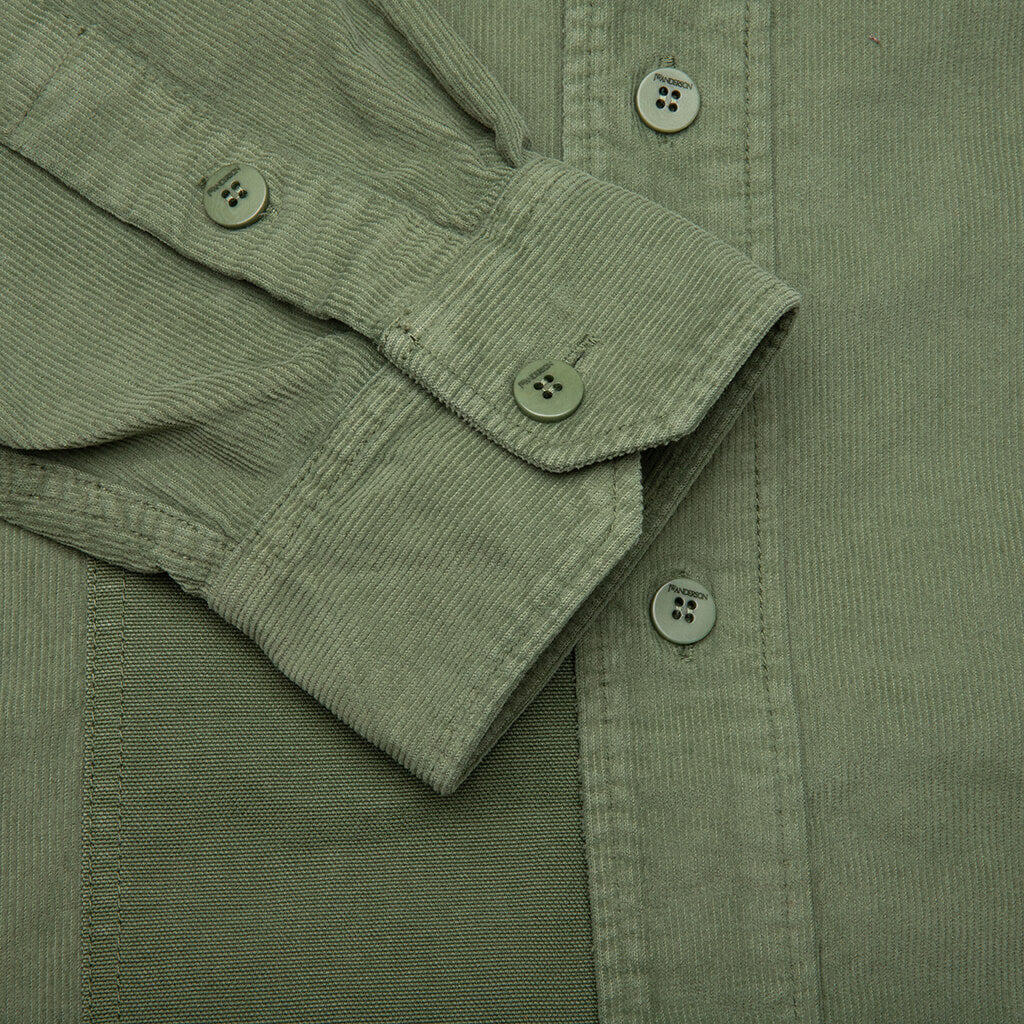 Patchwork Overshirt - Green - Image 4
