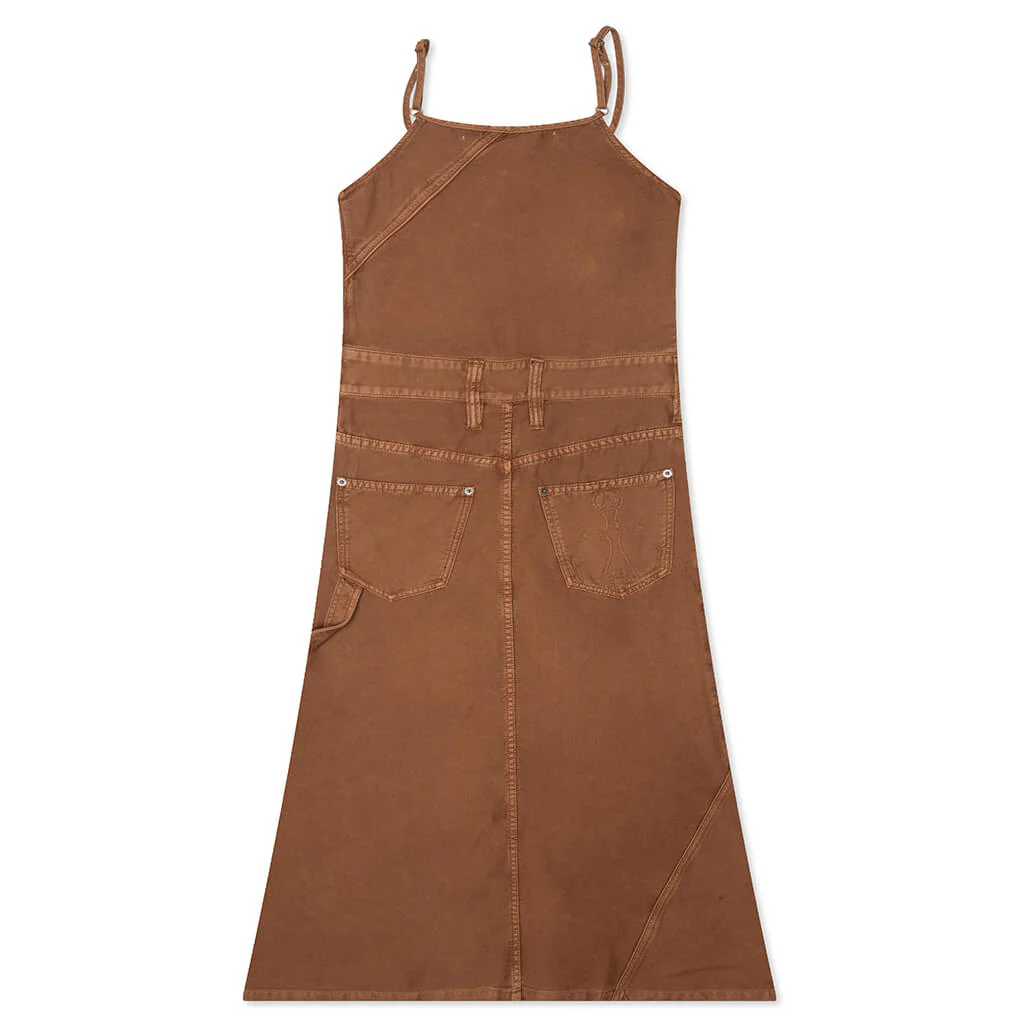 Women's Twisted Strappy Dress - Caramel - Image 2