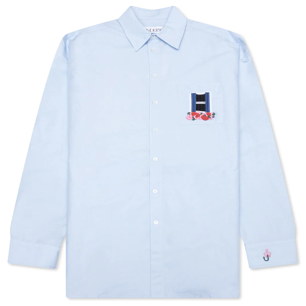 Window Embroidery Shirt - Light Blue