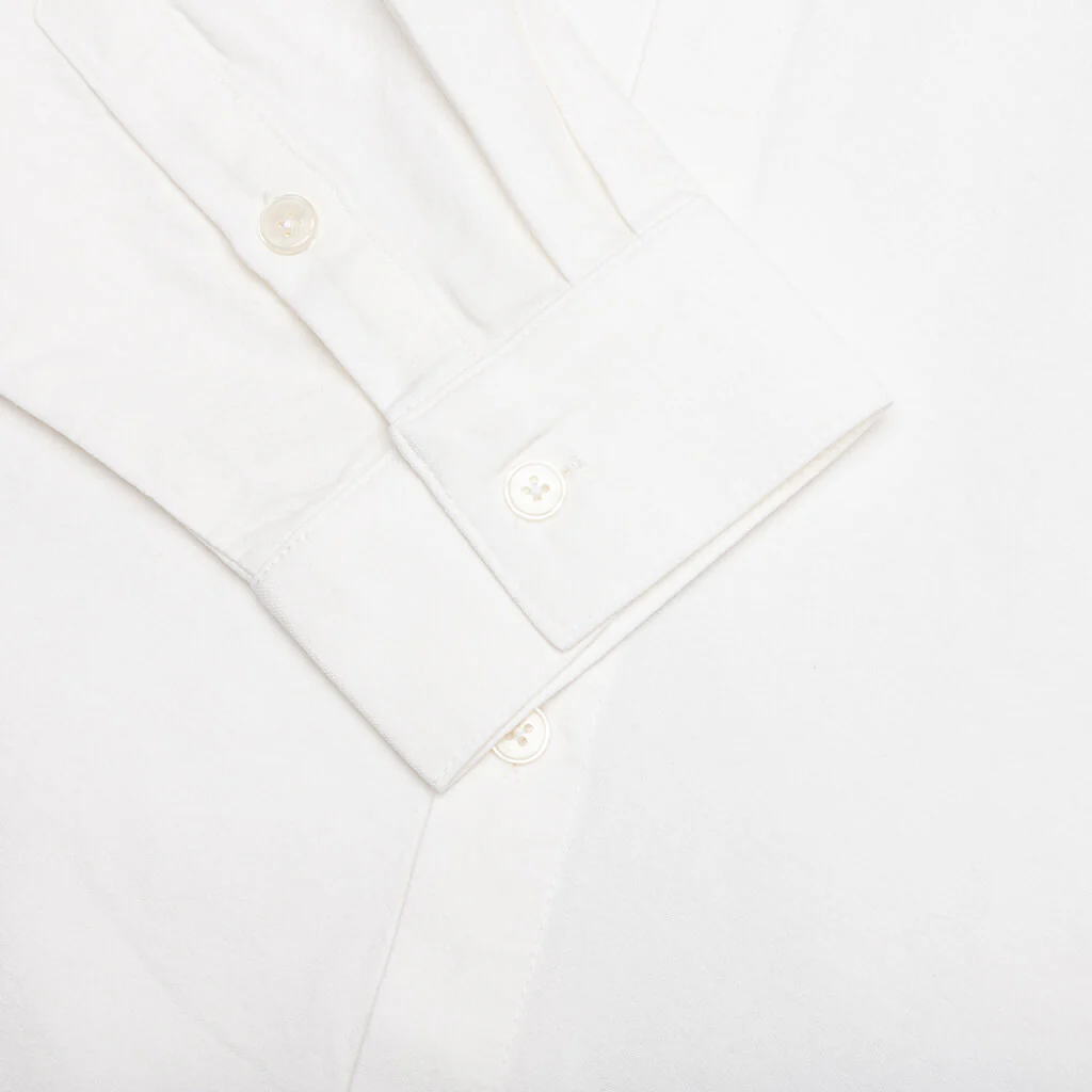 Embroidered Figures Button Up - White - Image 5