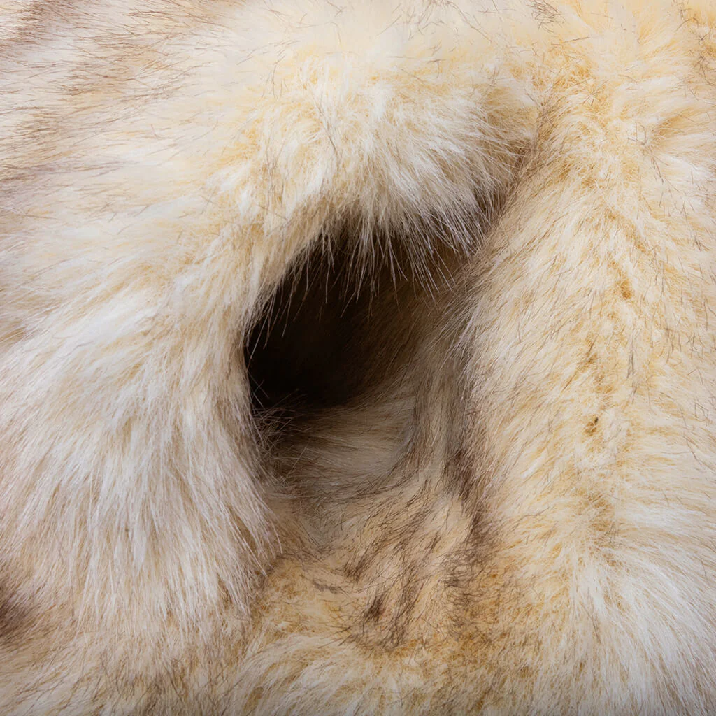 Fur Hoodie - Cream - Image 4