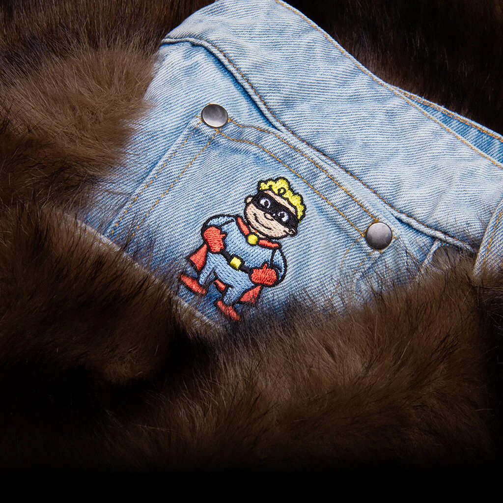 Fur Shorts - Brown - Image 3
