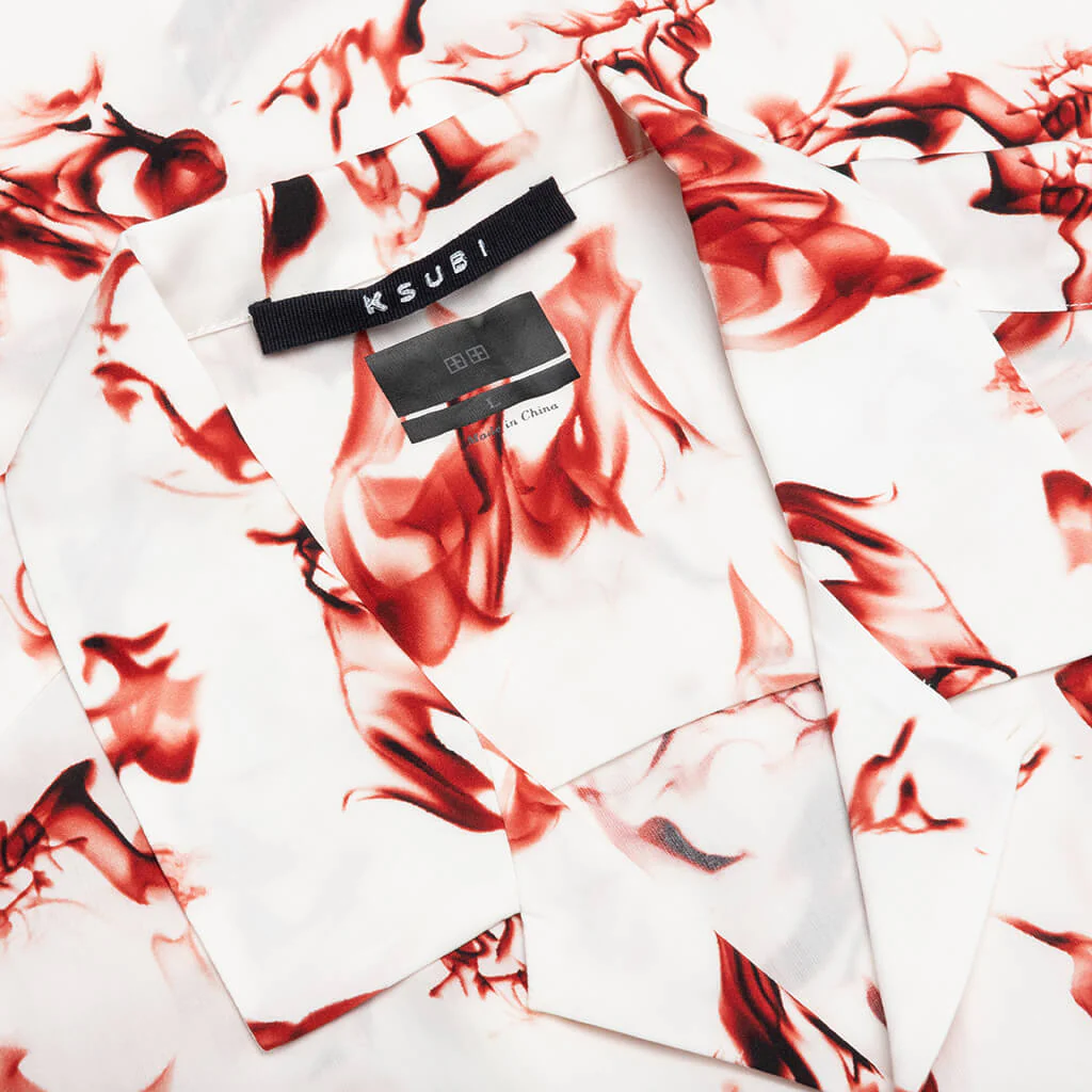 Burnt Resort S/S Shirt - White - Image 3