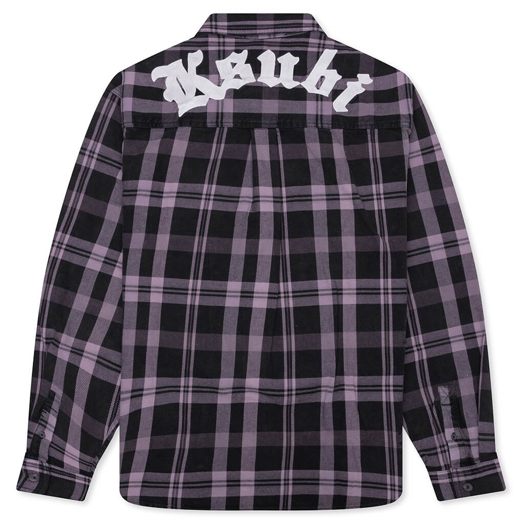 Vulture Flannel L/S Shirt - Plum - Image 2